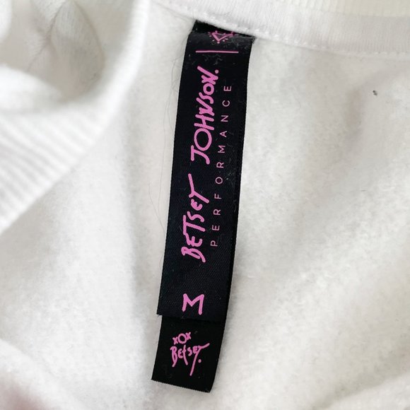 Betsey Johnson Womens White Embroidered Sweatshirt Size Medium M - Picture 7 of 8